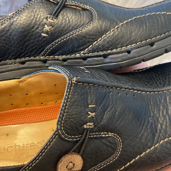 Clarks Unstructured 85071 Un Loop Black Leather Loafers Women’s US Size 10N - Picture 10 of 10